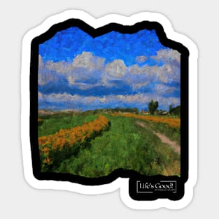 van gogh landscape Sticker